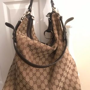 💯 Authentic Gucci large Horsebit Hobo
